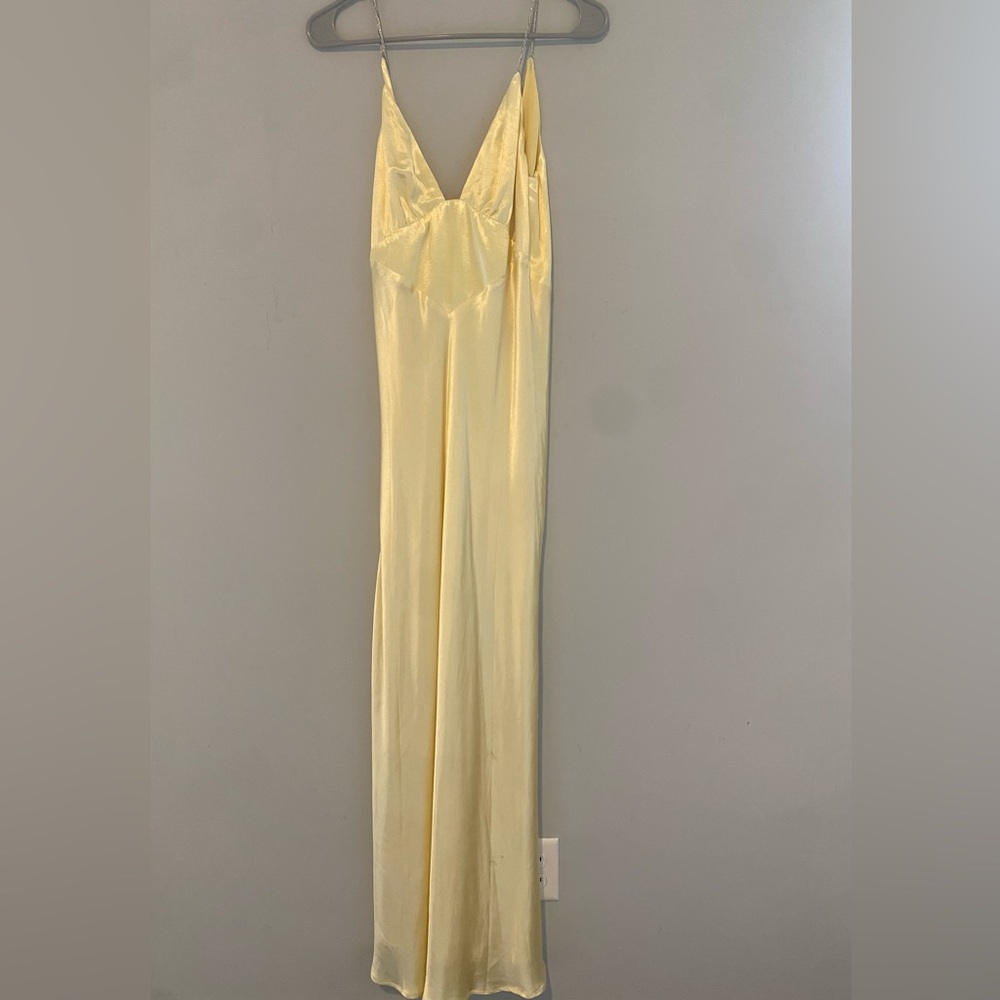 Bardot Cream Satin Slip Dress